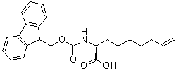 structure of CAS# 1058705-57-9, (2S)-2-[[芴甲氧羰基]氨基]-8-壬烯酸