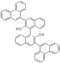 (1R)-3,3'-二-9-菲基[1,1'-联萘]-2,2'-二醇分子结构 (CAS 1058734-56-7)