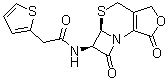 去乙酰基头孢噻吩内酯分子结构 (CAS 10590-10-0)