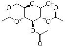 CAS 登录号：105926-82-7, 4,6-O-亚乙基吡喃葡萄糖 2,3-二乙酸酯