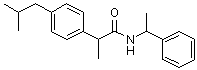 2-(4-异丁基苯基)-N-(1-苯基乙基)丙酰胺分子结构 (CAS 105959-56-6)