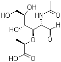 structure of CAS# 10597-89-4, N-Acetylmuramic acid