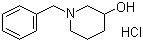 1-苄基-3-羟基哌啶盐酸盐分子结构 (CAS 105973-51-1)