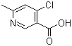 4-氯-6-甲基吡啶-3-羧酸分子结构 (CAS 1060805-95-9)