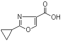2-环丙基-1,3-恶唑-4-羧酸分子结构 (CAS 1060816-04-7)