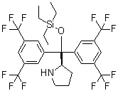 (2R)-2-[二[3,5-二(三氟甲基)苯基][(三乙基硅烷基)氧基]甲基]吡咯烷分子结构 (CAS 1061307-56-9)
