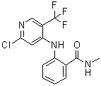 2-[2-氯-5-(三氟甲基)吡啶-4-基氨基]-N-甲基苯甲酰胺分子结构 (CAS 1061358-71-1)