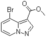 4-溴吡唑并[1,5-a]吡啶-3-羧酸甲酯分子结构 (CAS 1062368-71-1)