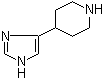 4-(4-哌啶基)-1H-咪唑分子结构 (CAS 106243-23-6)