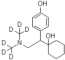 4-[2-[二(三氘甲基)氨基]-1-(1-羟基环己基)乙基]苯酚分子结构 (CAS 1062605-69-9)