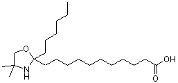 CAS # 106264-99-7, 2-Hexyl-4,4-dimethyl-2-oxazolidineundecanoic acid