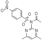 N-乙酰基-N-(4,6-二甲基-2-嘧啶基)-4-硝基苯磺酰胺分子结构 (CAS 106379-60-6)