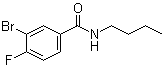 3-溴-N-丁基-4-氟苯甲酰胺分子结构 (CAS 1065074-05-6)