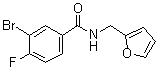 3-溴-4-氟-N-(2-呋喃基甲基)苯甲酰胺分子结构 (CAS 1065074-07-8)
