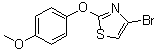 4-溴-2-(4-甲氧基苯氧基)噻唑分子结构 (CAS 1065074-21-6)
