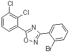 structure of CAS# 1065074-34-1, 3-(2-Bromophenyl)-5-(2,3-dichlorophenyl)-1,2,4-oxadiazole