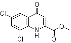 6,8-二氯-1,4-二氢-4-氧代-2-喹啉羧酸甲酯分子结构 (CAS 1065074-55-6)