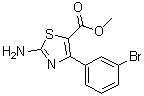 2-氨基-4-(3-溴苯基)-5-噻唑羧酸甲酯分子结构 (CAS 1065074-63-6)