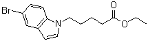 5-溴-1H-吲哚-1-戊酸乙酯分子结构 (CAS 1065074-72-7)
