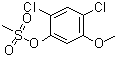 2,4-二氯-5-甲氧基苯酚甲烷磺酸酯分子结构 (CAS 1065074-74-9)