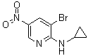 structure of CAS# 1065074-85-2, 3-溴-N-环丙基-5-硝基-2-吡啶胺