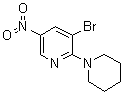 structure of CAS# 1065074-87-4, 3-溴-5-硝基-2-(1-哌啶基)吡啶