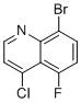 8-溴-4-氯-5-氟喹啉分子结构 (CAS 1065093-11-9)