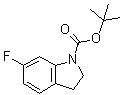 structure of CAS# 1065183-64-3, 6-氟-2,3-二氢-1H-吲哚-1-羧酸叔丁酯