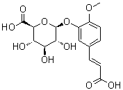5-(2-羧基乙烯基)-2-甲氧基苯基 beta-D-吡喃葡糖苷酸分子结构 (CAS 1065272-10-7)