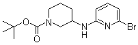 3-[(6-溴-2-吡啶基)氨基]-1-哌啶甲酸叔丁酯分子结构 (CAS 1065484-36-7)