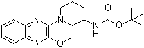 N-[1-(3-甲氧基-2-喹喔啉基)-3-哌啶基]氨基甲酸叔丁酯分子结构 (CAS 1065484-43-6)