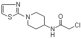 2-氯-N-[1-(2-噻唑基)-4-哌啶基]乙酰胺分子结构 (CAS 1065484-54-9)