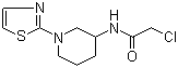2-氯-N-[1-(2-噻唑基)-3-哌啶基]乙酰胺分子结构 (CAS 1065484-55-0)
