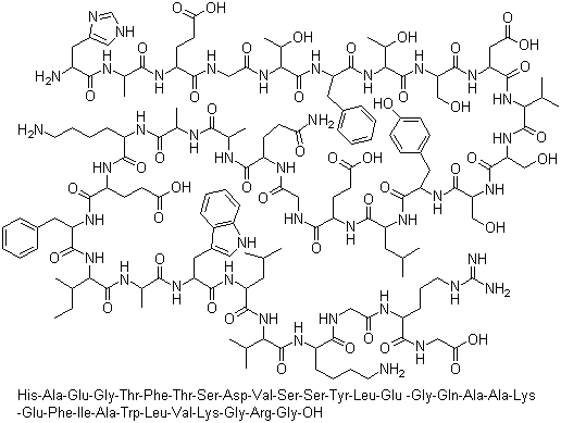 人胰高血糖素样肽-1分子结构 (CAS 106612-94-6)