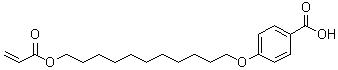 4-(11-丙烯酰氧基十一烷氧基)苯甲酸分子结构 (CAS 106620-90-0)