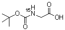 N-叔丁氧羰基甘氨酸(氮-15)分子结构 (CAS 106665-75-2)