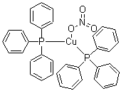 双(三苯基膦)亚铜硝酸盐分子结构 (CAS 106678-35-7)