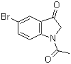 1-乙酰基-5-溴吲哚-3-酮分子结构 (CAS 106698-07-1)