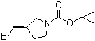 (3S)-3-(溴甲基)-1-吡咯烷甲酸叔丁酯分子结构 (CAS 1067230-64-1)