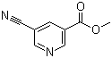 structure of CAS# 106726-82-3, 5-Cyano-3-pyridinecarboxylic acid methyl ester