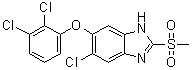 structure of CAS# 106791-37-1, 三氯苯达唑砜