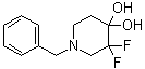 1-苄基-3,3-二氟哌啶-4,4-二醇分子结构 (CAS 1067914-81-1)
