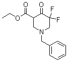 5,5-二氟-4-氧代-1-苄基-3-哌啶羧酸乙酯分子结构 (CAS 1067915-34-7)