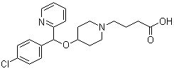 CAS 登录号：1070505-53-1, 4-[(4-氯苯基)-2-吡啶基甲氧基]-1-哌啶丁酸