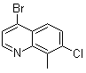 structure of CAS# 1070879-42-3, 4-溴-7-氯-8-甲基喹啉