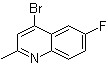 structure of CAS# 1070879-47-8, 4-Bromo-6-fluoro-2-methylquinoline