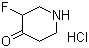 3-氟-4-哌啶酮盐酸盐分子结构 (CAS 1070896-59-1)