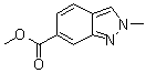 2-甲基-2H-吲唑-6-羧酸甲酯分子结构 (CAS 1071433-01-6)