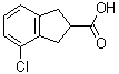4-氯-2,3-二氢-1H-茚-2-羧酸分子结构 (CAS 1071727-67-7)