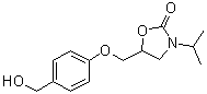 5-[[4-(羟基甲基)苯氧基]甲基]-3-异丙基-2-恶唑烷酮分子结构 (CAS 1071765-44-0)